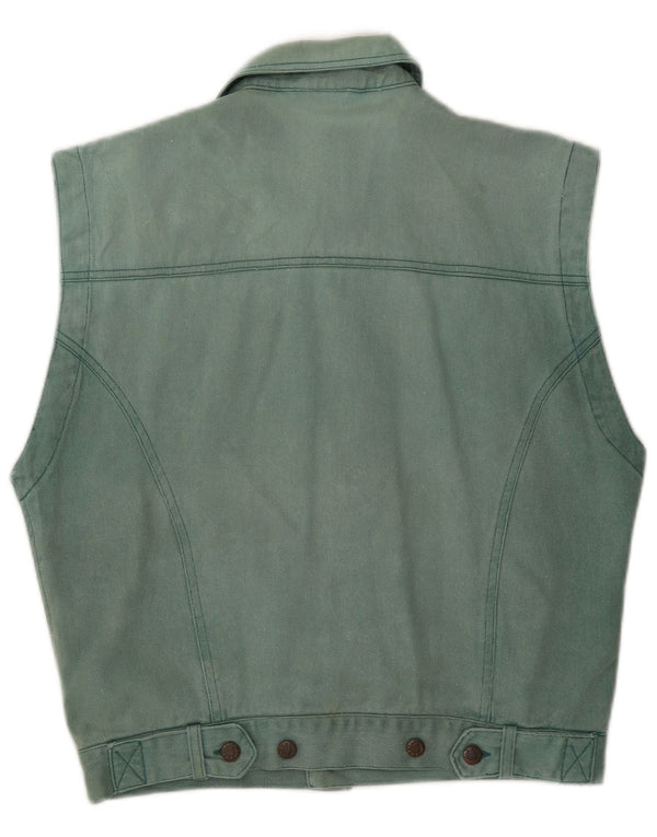 C&A Mens Denim Gilet UK 36 Small Blue Cotton