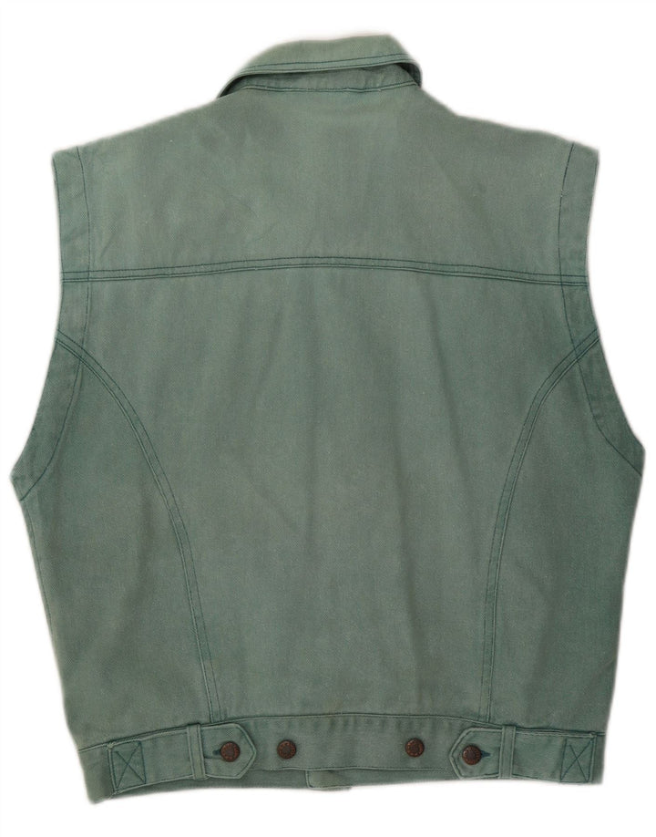 C&A Mens Denim Gilet UK 36 Small Blue Cotton