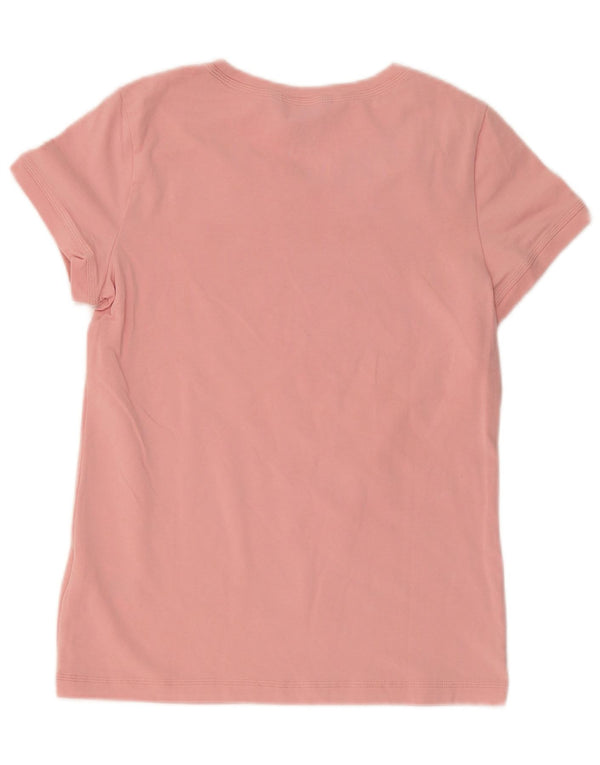 Adidas Damen T-Shirt Top UK 14 Mittelrosa Baumwolle