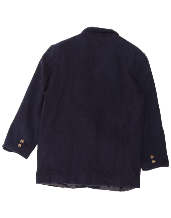 EDDIE BAUER Womens Grant Fit 2 Button Blazer Jacket UK 16 Large Navy Blue