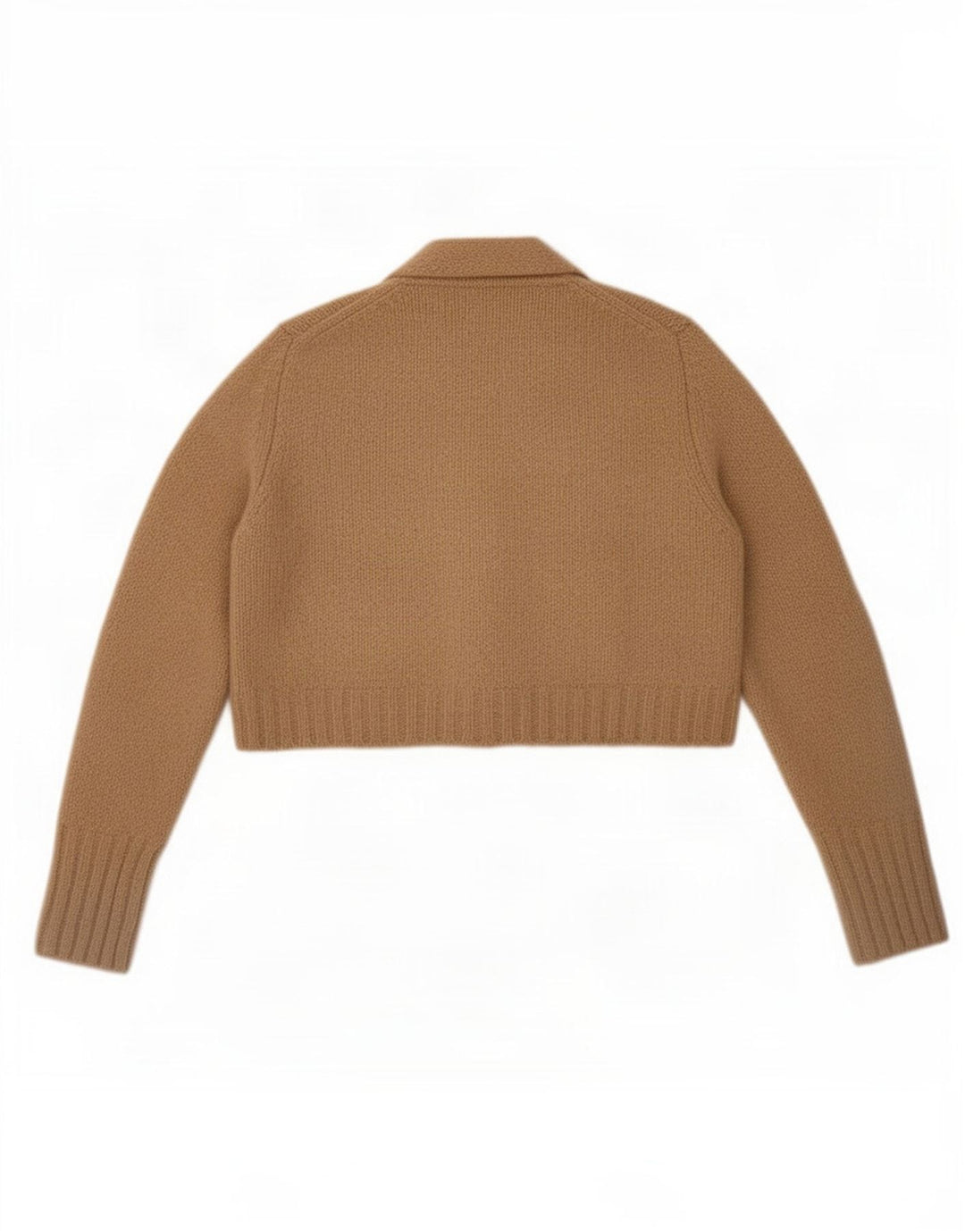 Maglione cardigan corto da donna Zara UK 10 piccolo poliestere beige
