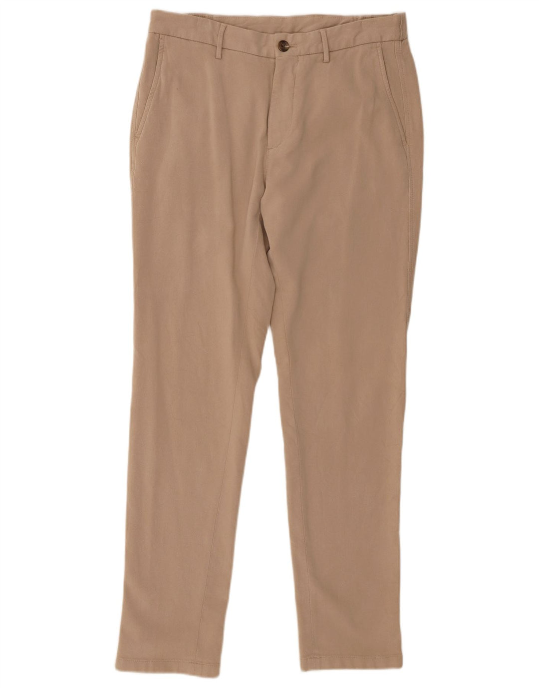 Massimo Dutti Mens Slim Chino Trousers EU 40 Medium W31 L30 Beige