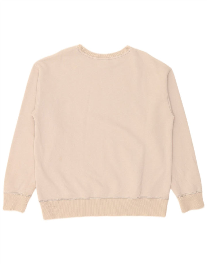 Champion Mens Sweatshirt Jumper Medium Beige Cotton