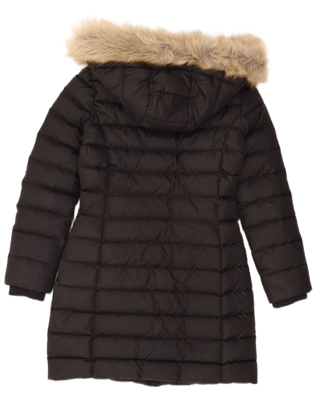 Tommy Hilfiger Womens Hooded Padded Coat UK 10 Small Black Polyester