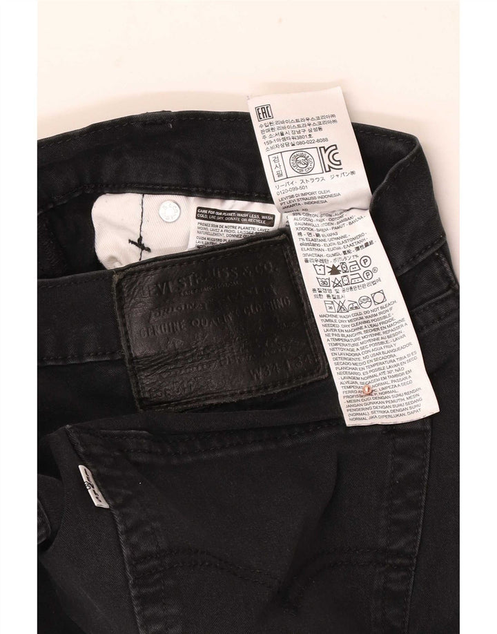 Męskie jeansy Levi's 511 Slim W34 L34 Czarna bawełna