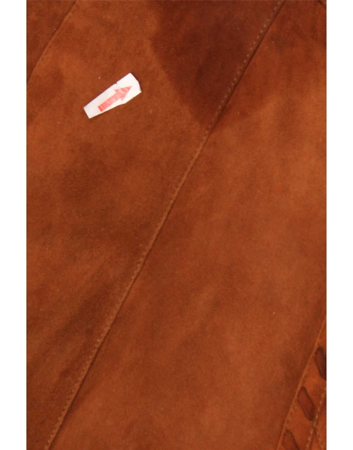 Vintage mujer suelta ajuste shearling abrigo IT 44 Marrón medio