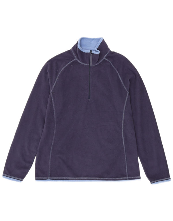 Maglione in pile da donna con collo e zip Mountain Warehouse UK 14 Large Blu Navy