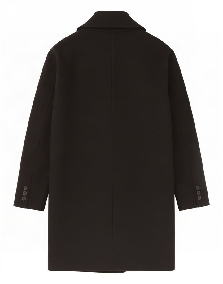 Zara Mujer Abrigo Extragrande UK 44 Mediano Negro