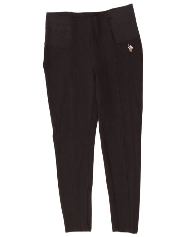 U.S. Polo Assn. Damen Leggings UK 14 Large Schwarz Viskose