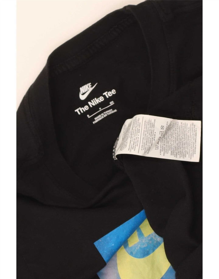 Nike Mens Graphic T-Shirt Top Small Black Cotton