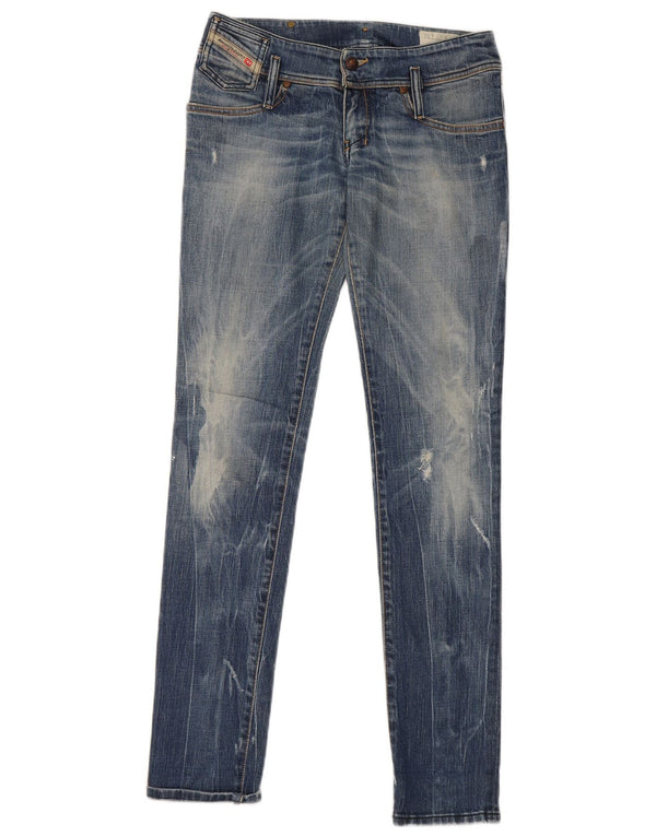 Diesel Damskie Matic Skinny Jeans W27 L34 Niebieskie bawełniane