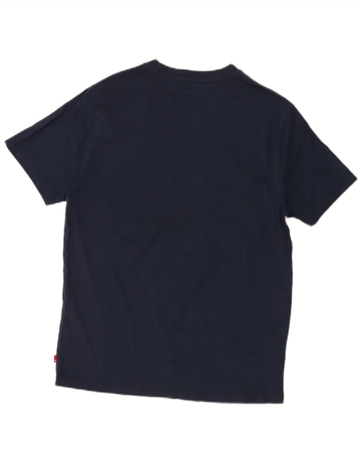 Levi's Mens Standard Fit Graphic T-Shirt Top Medium Navy Blue Cotton