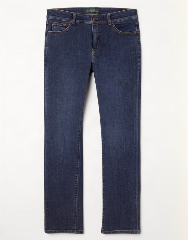 Ralph Lauren Dame Straight Jeans US 4 Small W26 L30 Blue Cotton