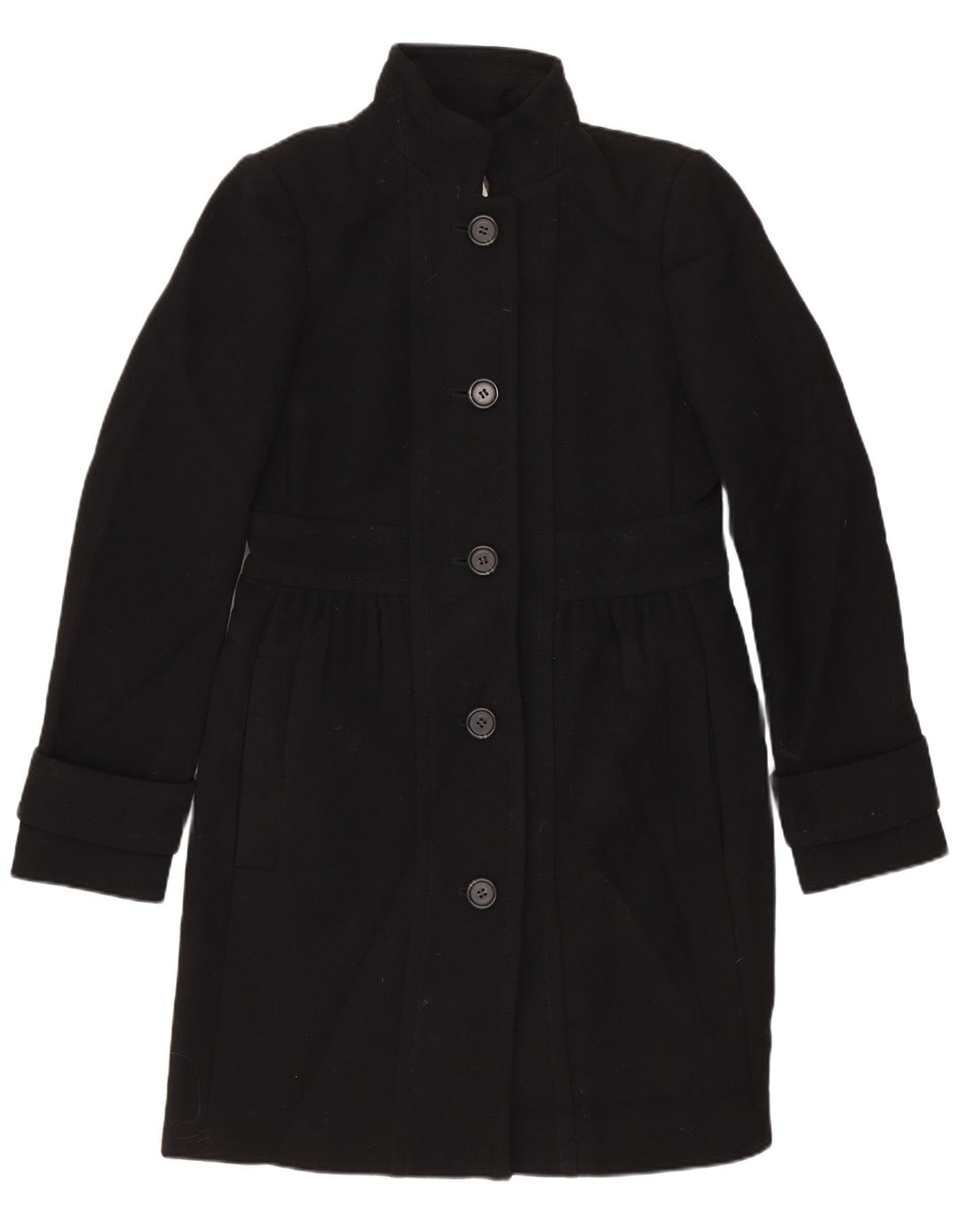 J. CREW Womens Overcoat US 2 XS Black Nylon