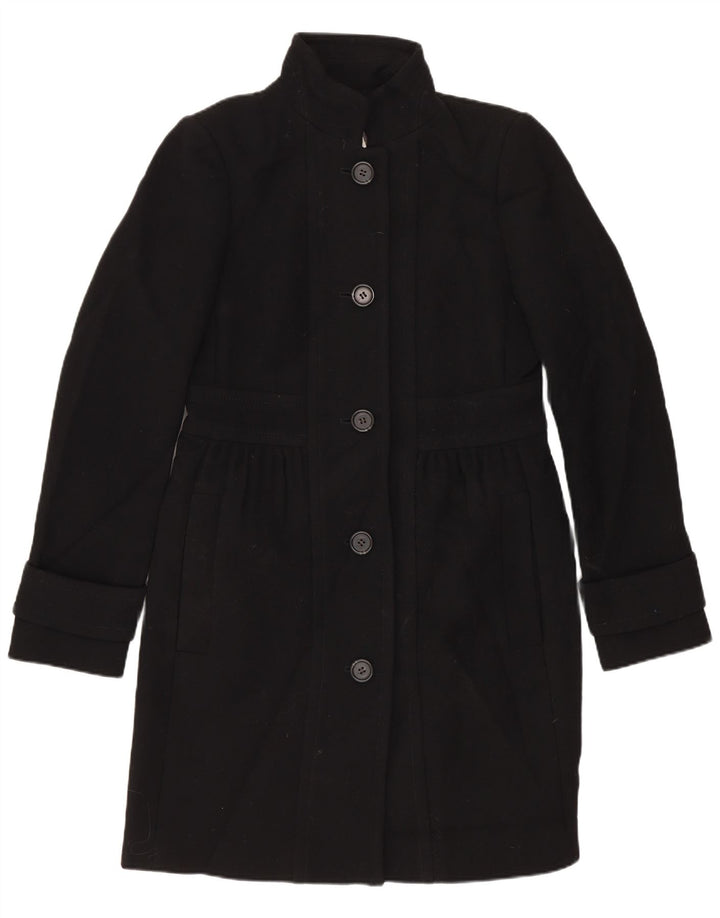 J. CREW Womens Overcoat US 2 XS Black Nylon