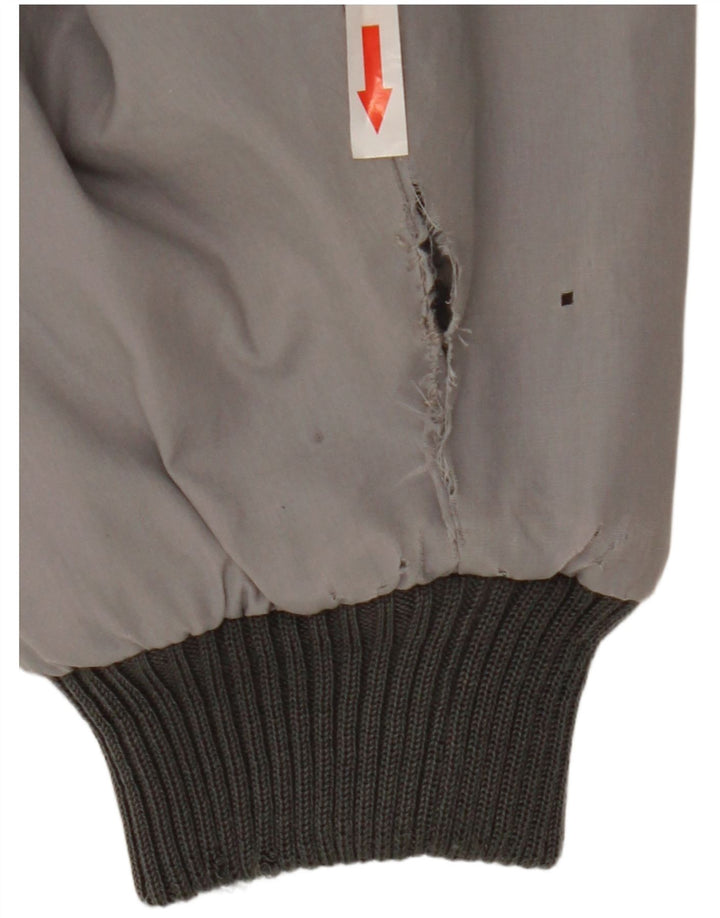 Canda Mens Bomber Jacket UK 40 Large Grey Colourblock Polyester