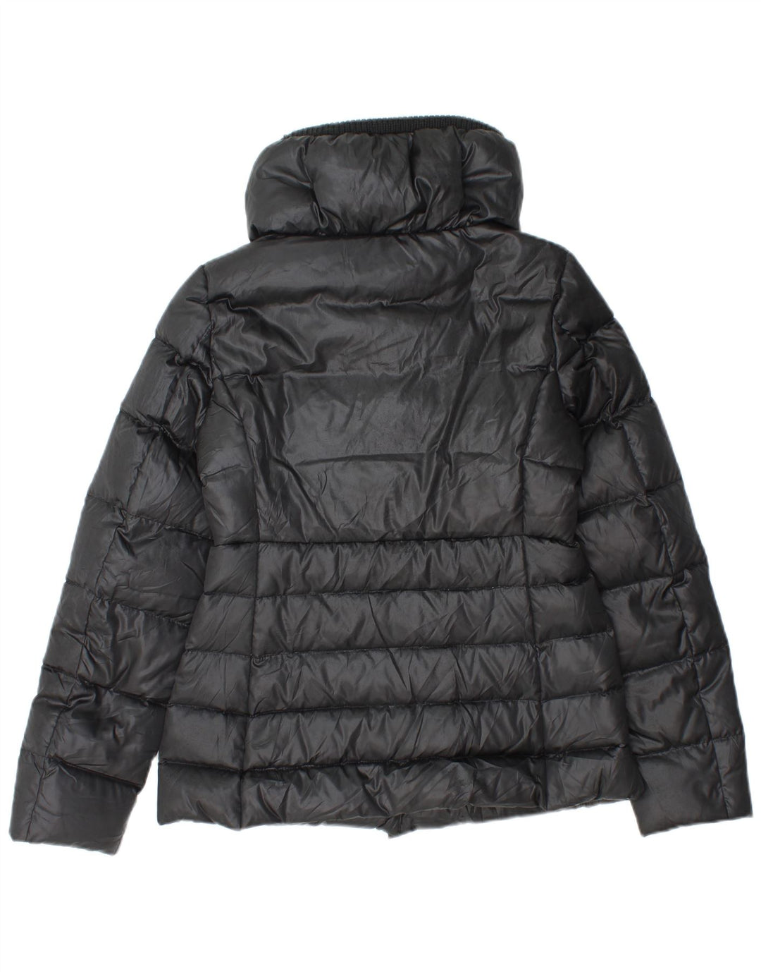 Sisley Womens Padded Jacket IT 38 XS Navy Blue Polyester