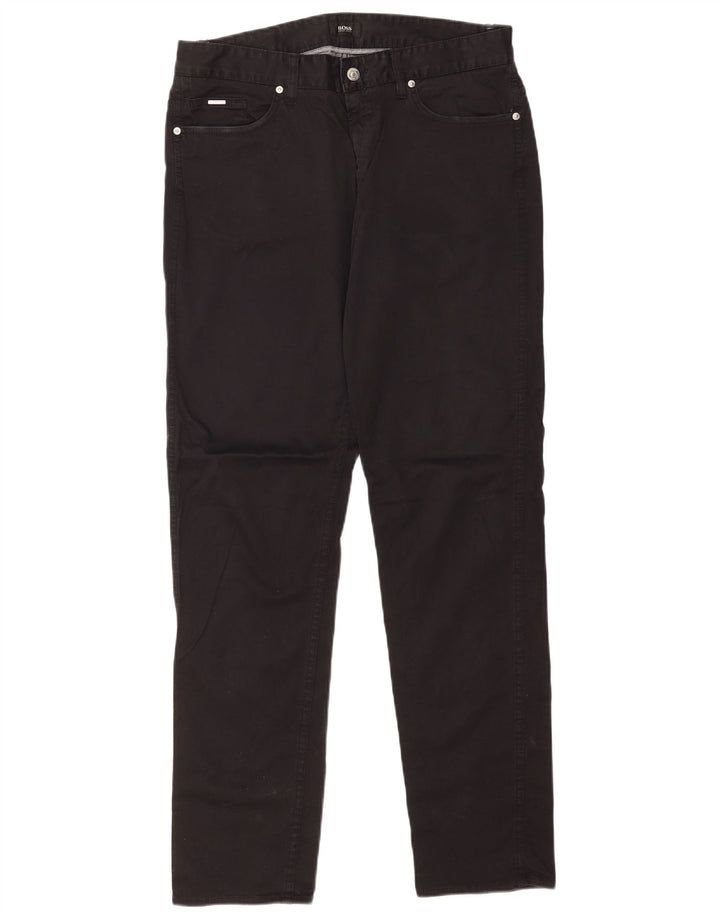 Hugo Boss Mens Slim Jeans W34 L34 Black Cotton