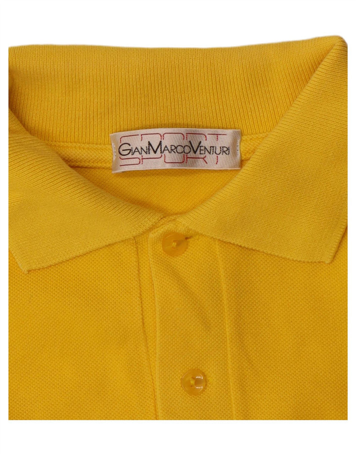 Gian Marco Venturi Mens Polo Shirt Large Yellow