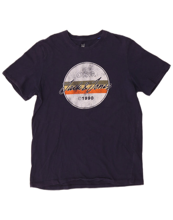 Jack & Jones Jungen-T-Shirt mit Grafik, Marineblau, Baumwolle, 15–16 Jahre