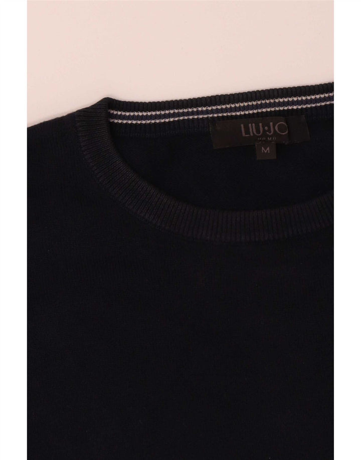 Liu Jo Mens Crew Neck Jumper Sweater Medium Navy Blue
