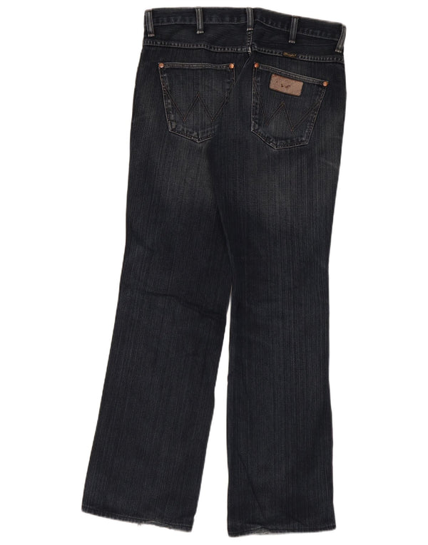 Wrangler Mens Alaska Bootcut Jeans W33 L31 Azul Marinho Algodão