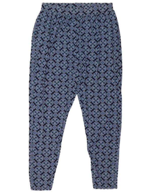 Pantaloni casual subțiri M&Co pentru femei UK 14 Large W30 L29 Bleumarin Floral