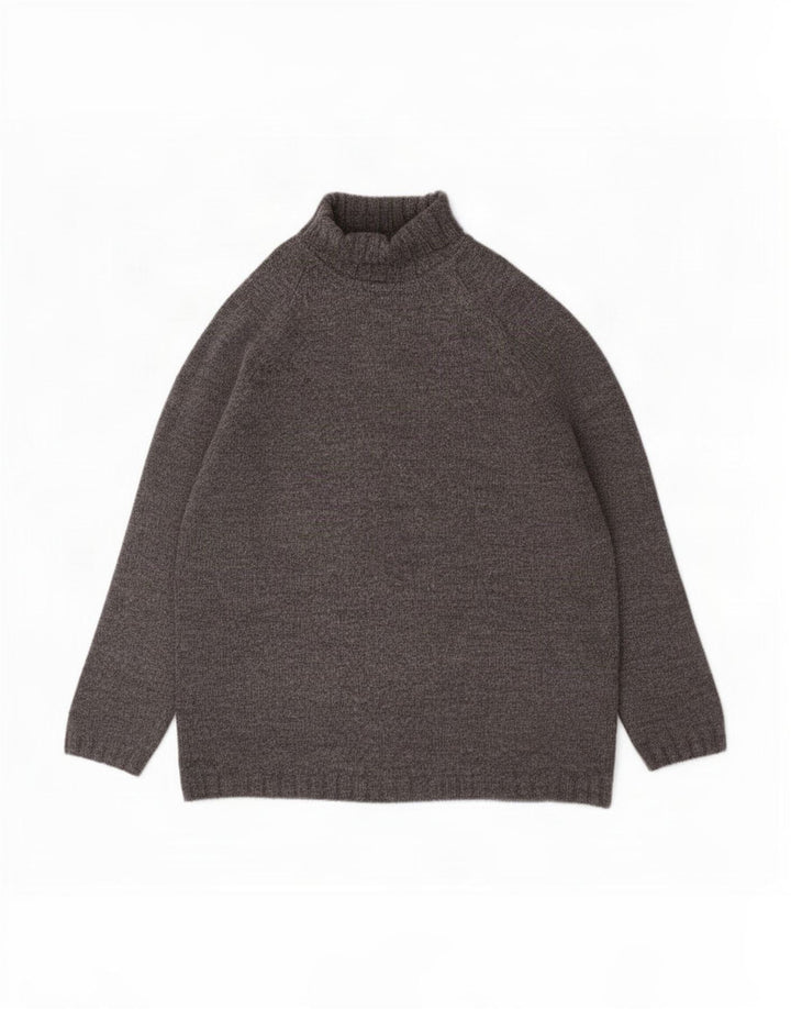 Marks & Spencer Mens St. Michael Roll Neck Jumper Sweater Large Grey Wool