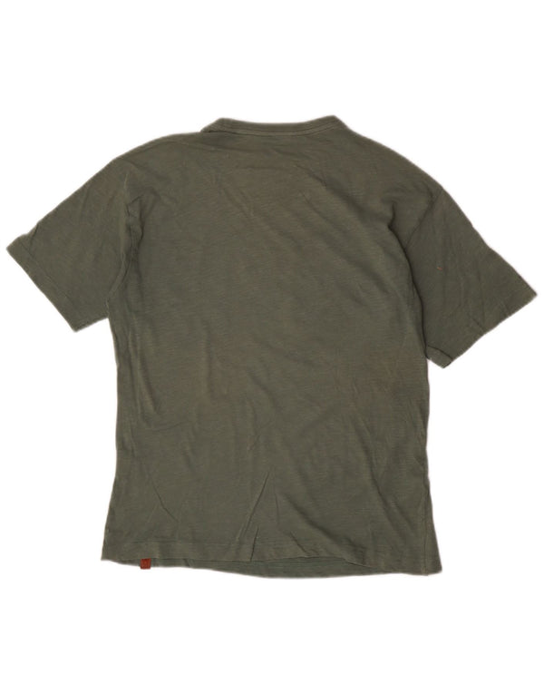 Benetton Boys Grafisk T-Shirt Top 13-14 år 3XL Khaki Bomuld