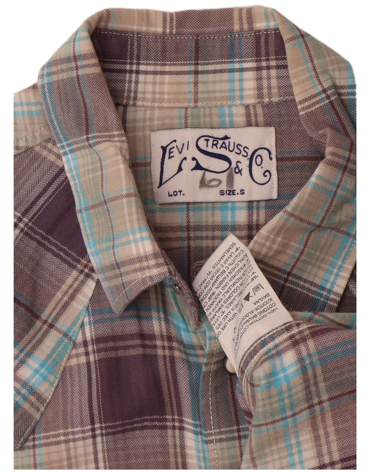 Camisa Levi's Hombre De Manga Corta De Algodón Con Cuadros Multicolores
