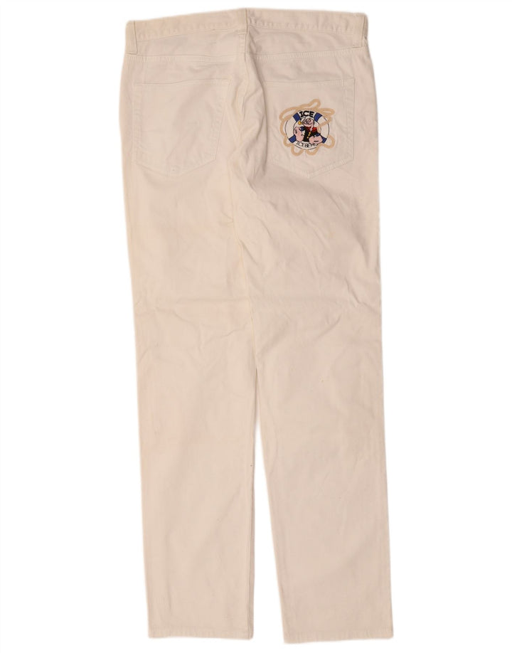 Iceberg Dame Straight Jeans W34 L34 Hvid Bomuld