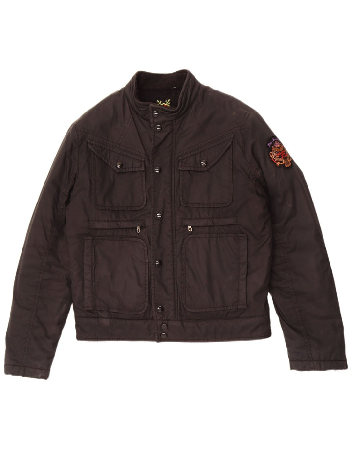 Gilmar Mens Utility Jacket IT 54 2XL Black Cotton