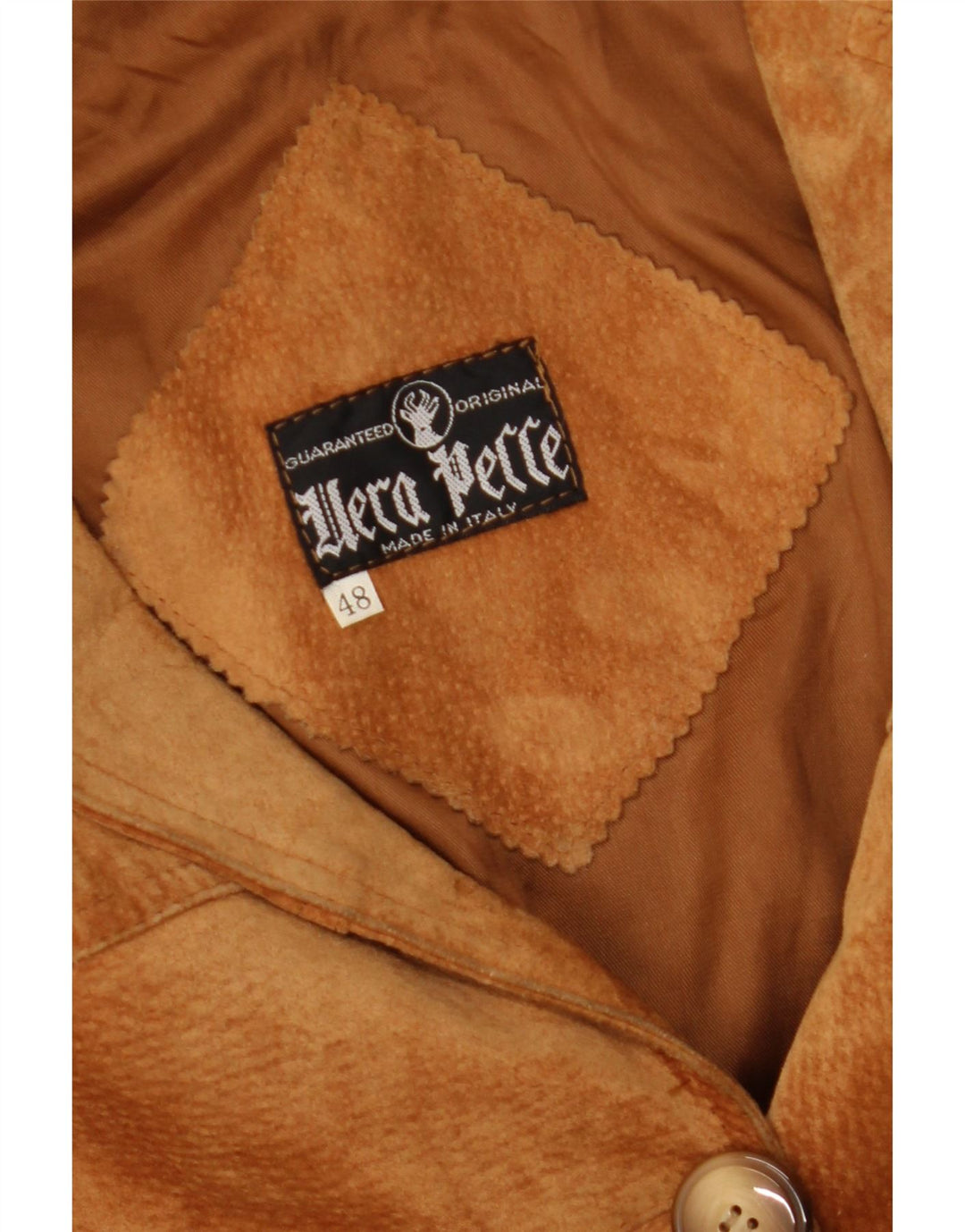 Jaqueta feminina de camurça oversized Vera Pelle IT 48 XL couro bege