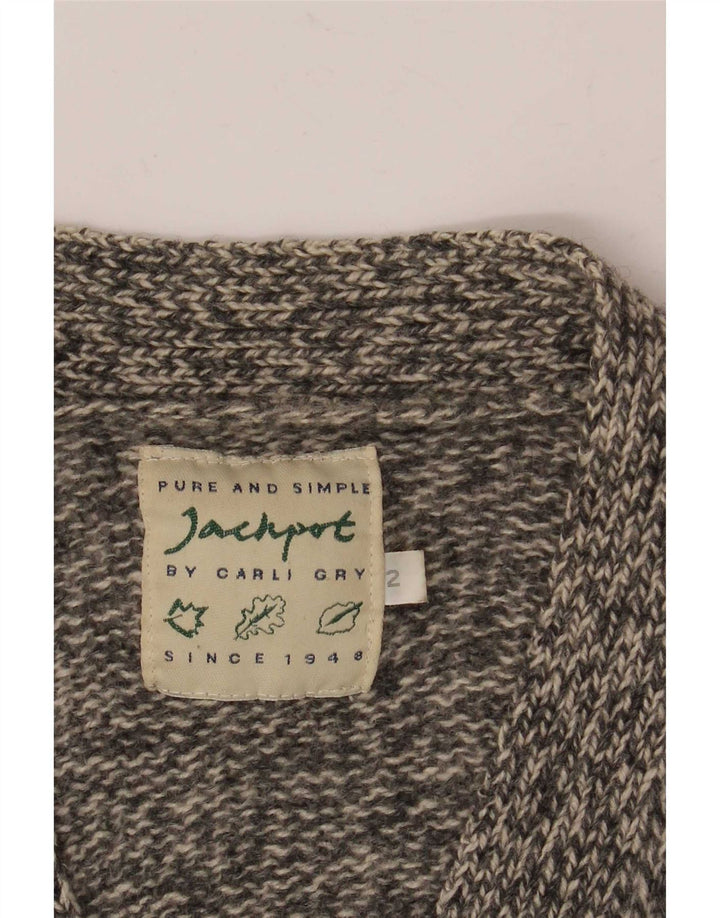 Pulover cardigan pentru bărbați Jackpot, mare, gri cu pete