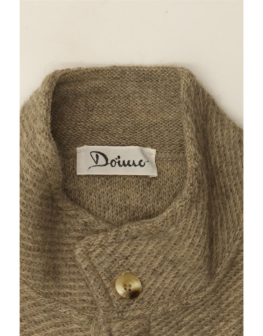 VINTAGE Mens Cardigan Sweater Medium Beige