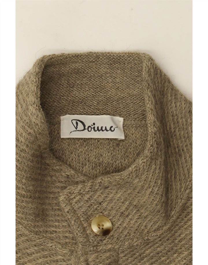 VINTAGE Mens Cardigan Sweater Medium Beige