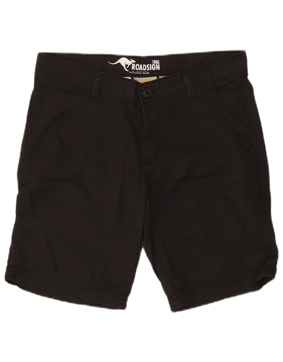 Roadsign Australia Mens Chino Shorts W32 Medium Black Cotton