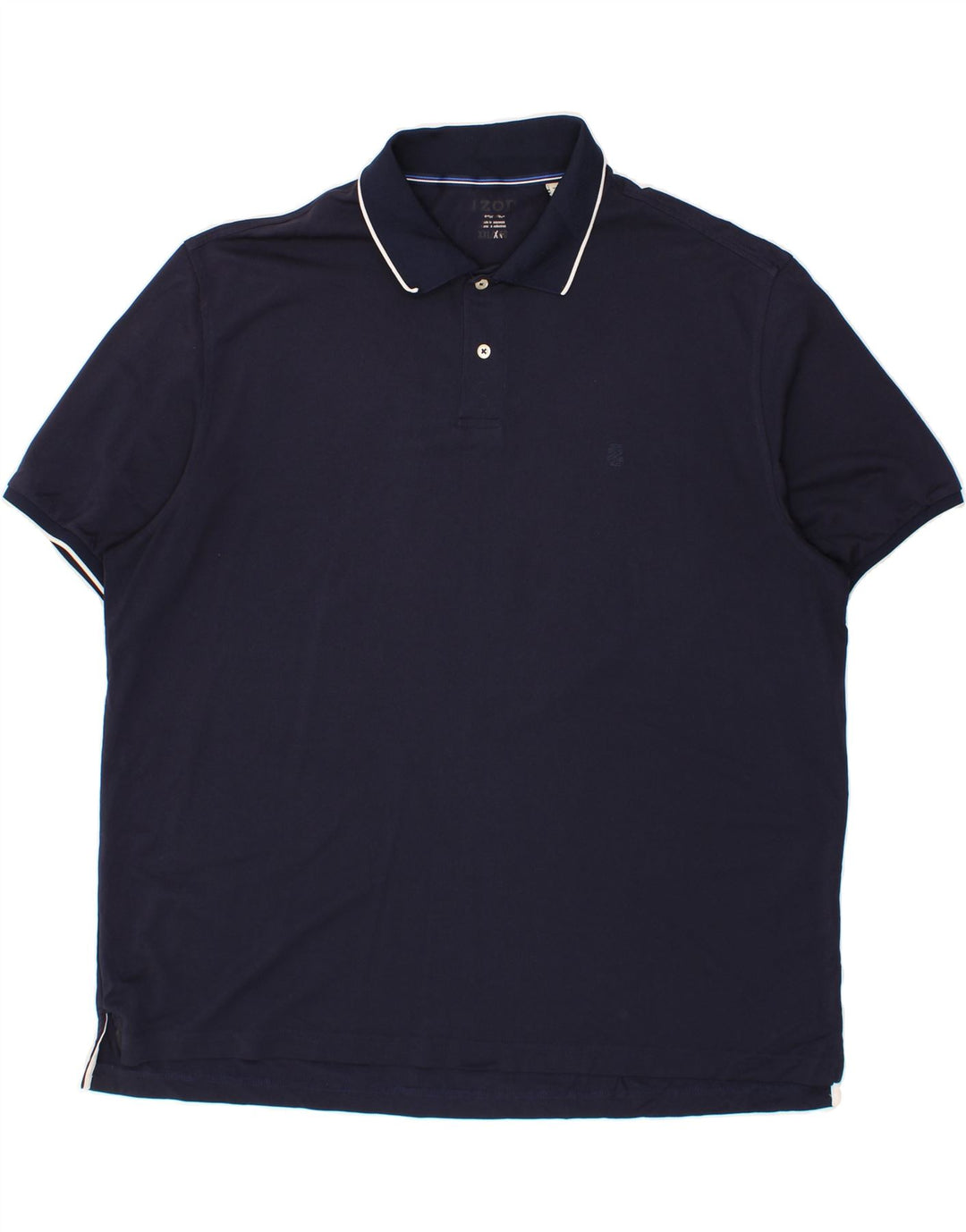 IZOD Mens Polo Shirt 2XL Navy Blue Cotton Vintage Izod and Second-Hand Izod from Messina Hembry 