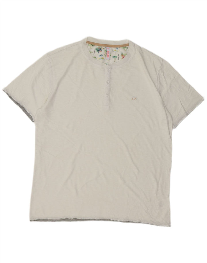 Sun68 Mens T-Shirt Top 2XL White Cotton