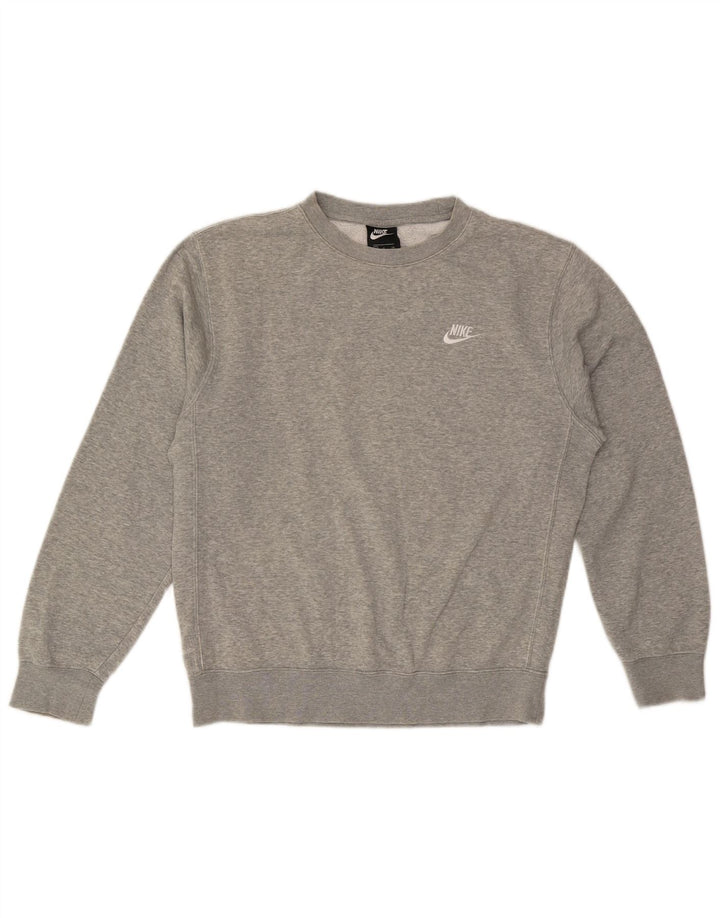 NIKE Sweatshirt til mænd, lille grå bomuld
