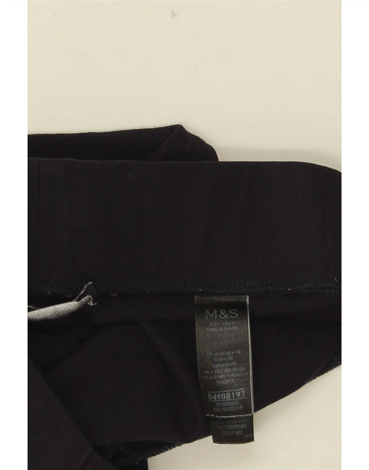 Marks & Spencer Womens Leggings UK 10 Small  Navy Blue Colourblock Viscose