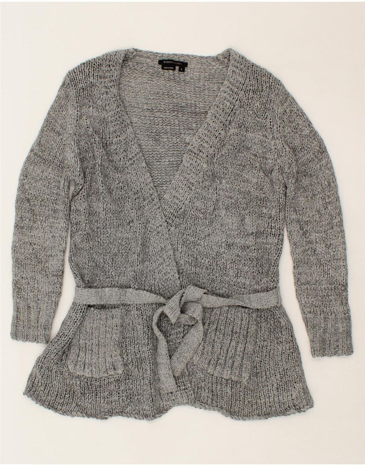 BCBGMAXAZRIA Womens Cardigan Sweater UK 16 Large Grey Acrylic Vintage BCBGMAXAZRIA and Second-Hand BCBGMAXAZRIA from Messina Hembry 