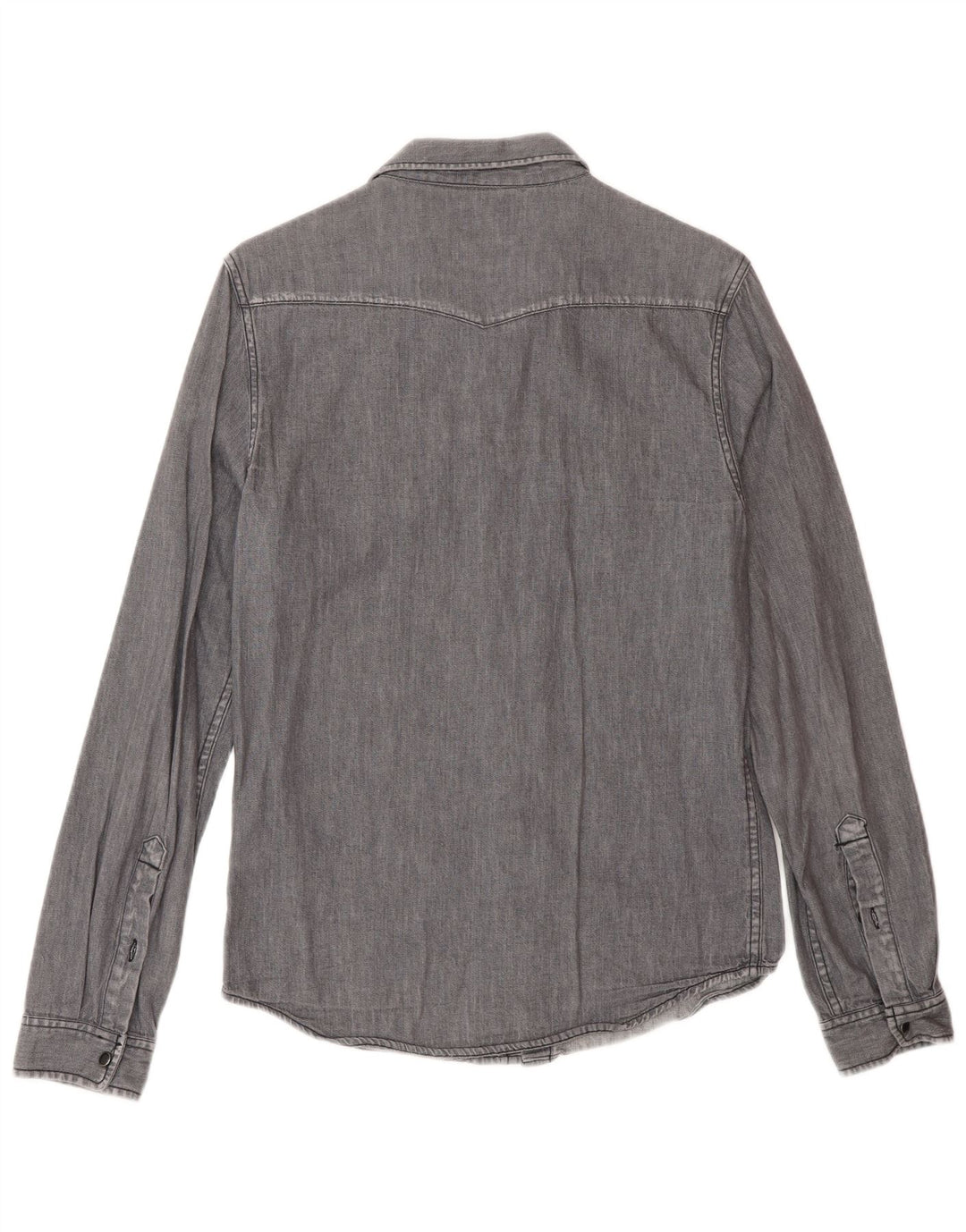 Lee Herren-Western-Jeanshemd, klein, graue Baumwolle