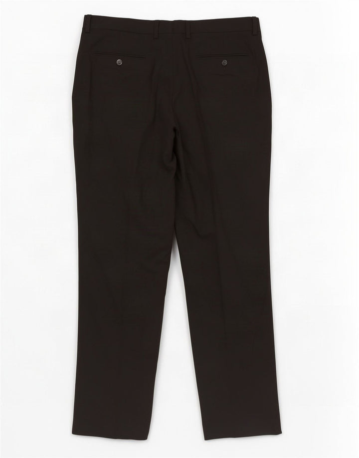 Zara Womens Straight Suit Trousers EU 40 Medium W31 L29 Black Polyester