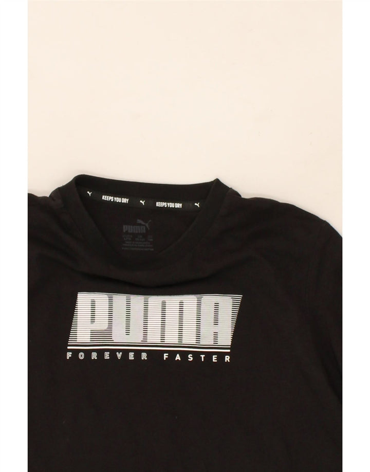 PUMA Boys Graphic T-Shirt Top 13-14 Years Black Vintage Puma and Second-Hand Puma from Messina Hembry 