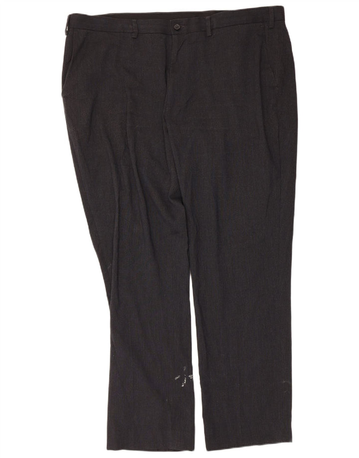 Marks & Spencer Mens Tailored Straight Chino Trousers W42 L30 Black