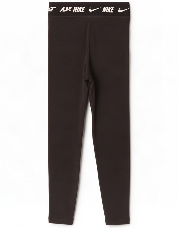 Leggings grafici Nike da donna con vestibilità attillata UK 12 cotone medio nero