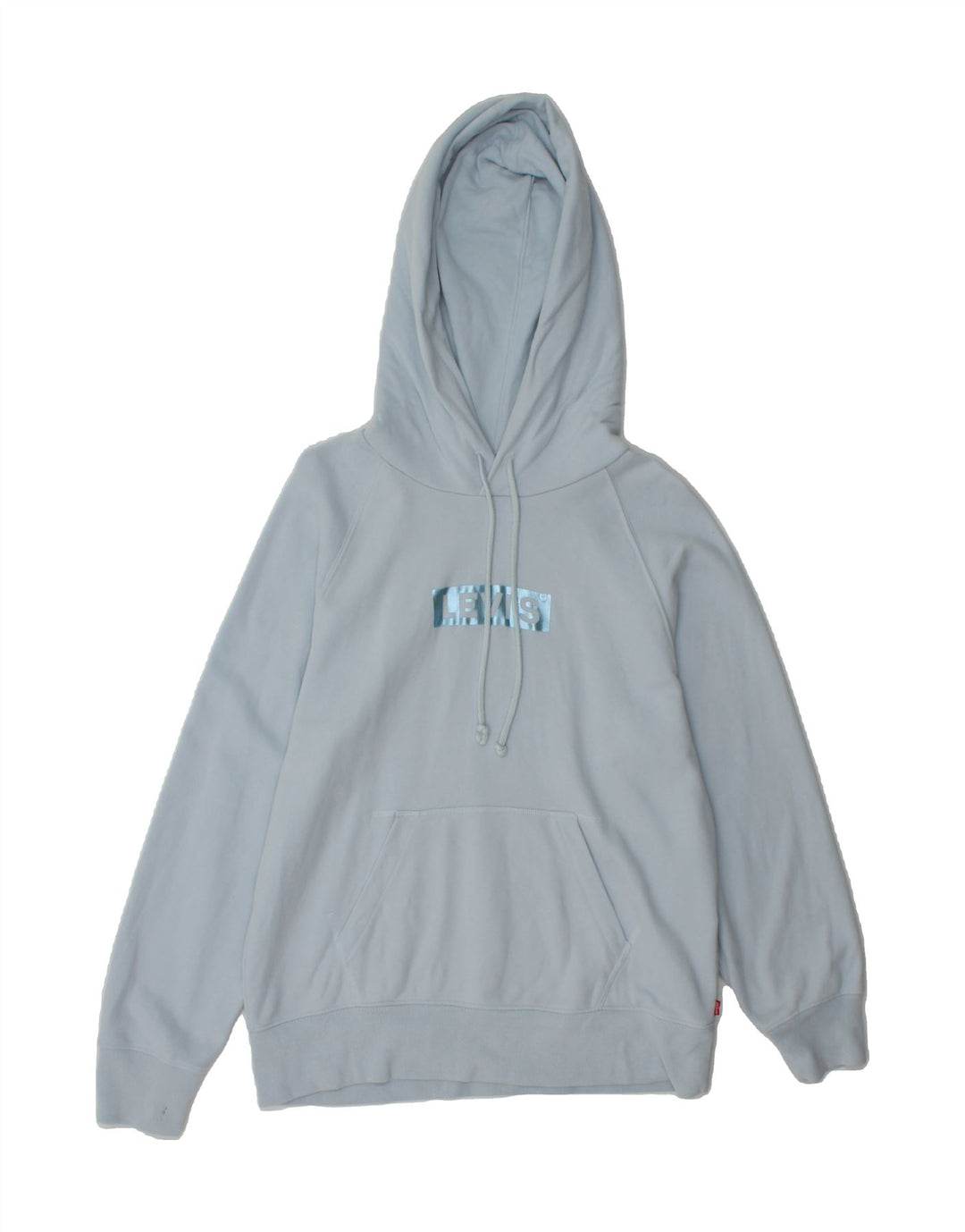 LEVI'S Mens Graphic Hoodie Jumper XS Blue Cotton Vintage Levi's and Second-Hand Levi's from Messina Hembry 