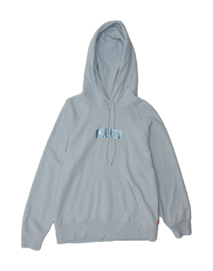 LEVI'S Mens Graphic Hoodie Jumper XS Blue Cotton Vintage Levi's and Second-Hand Levi's from Messina Hembry 
