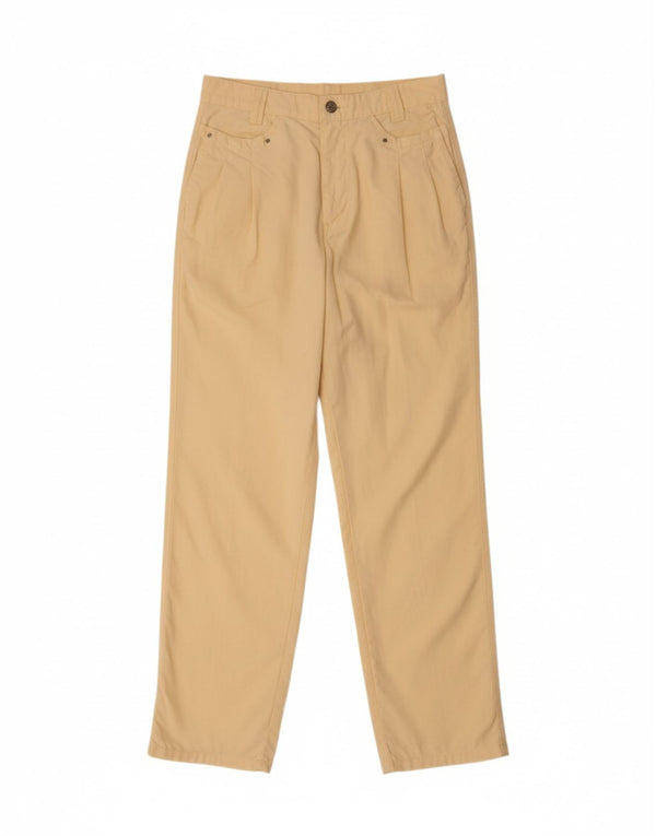 CARRERA Girls Straight Casual Trousers 12-13 Years W26 L28 Beige Cotton